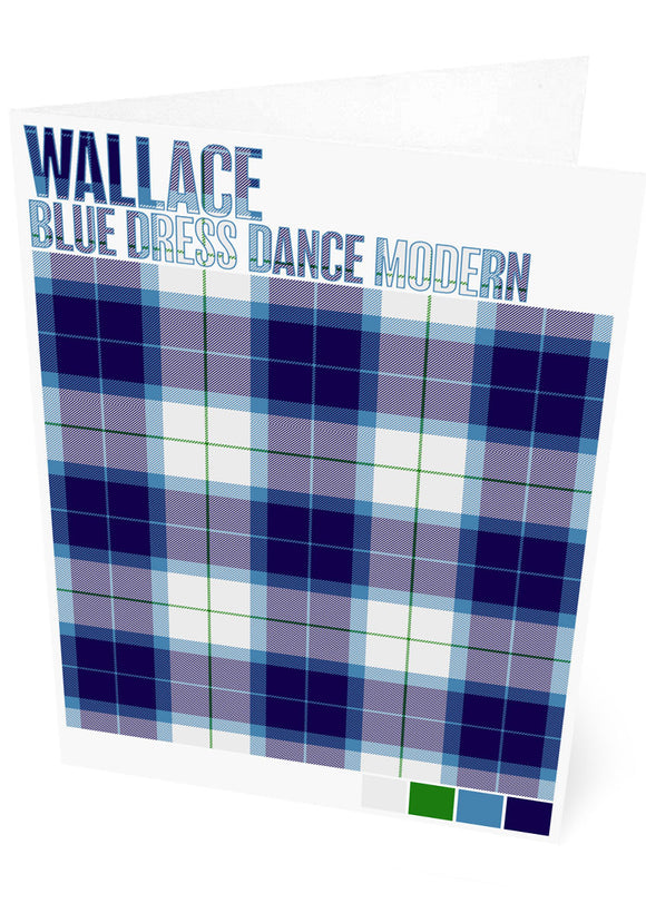 Wallace Blue Dress Dance Modern tartan – set of two cards
