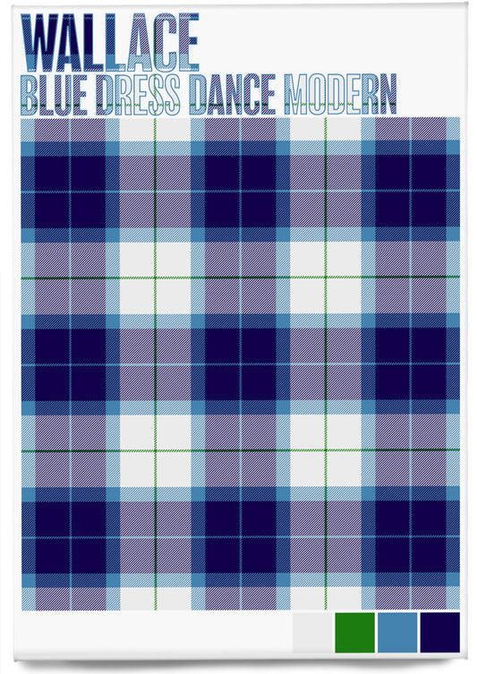 Wallace Blue Dress Dance Modern tartan – magnet