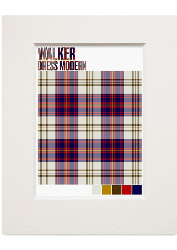 Walker Dress Modern tartan – small mounted print