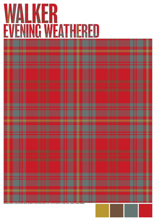 Walker Evening Weathered tartan – poster
