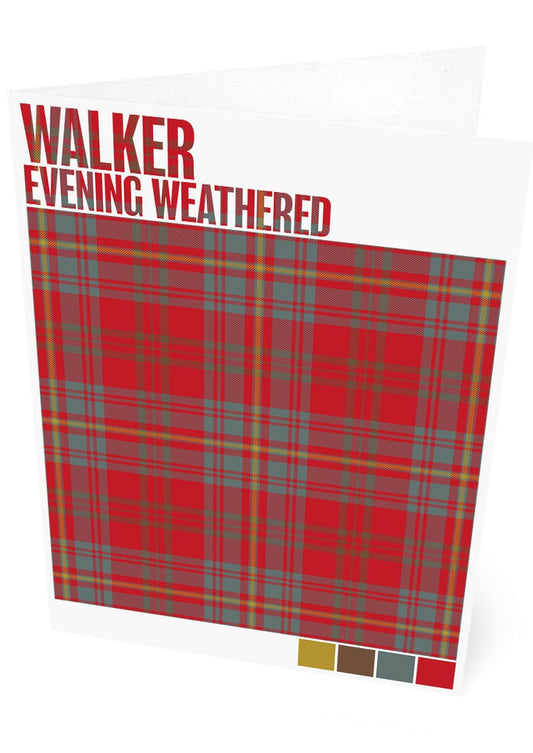 Walker Evening Weathered tartan – set of two cards