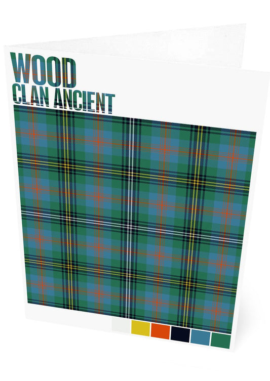 Wood Clan Ancient tartan – set of two cards