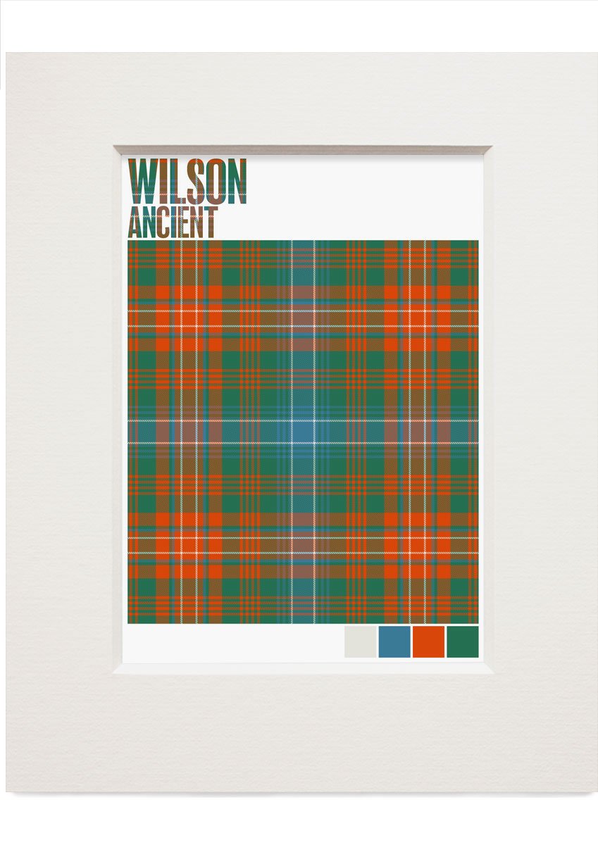 Wilson Ancient tartan – small mounted print