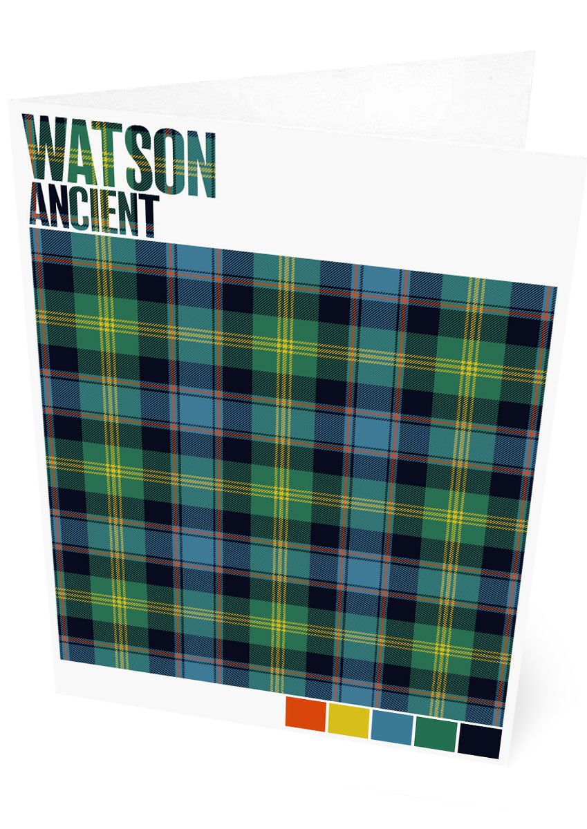 Watson Ancient tartan – set of two cards