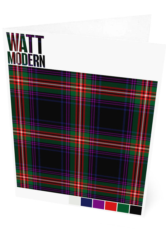 Watt Modern tartan – set of two cards