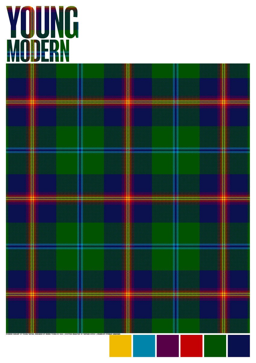 Young Modern tartan – poster