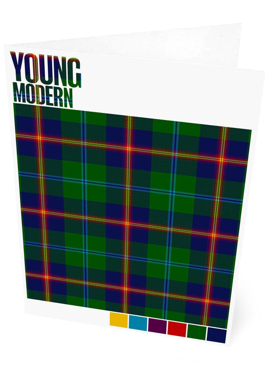 Young Modern tartan – set of two cards