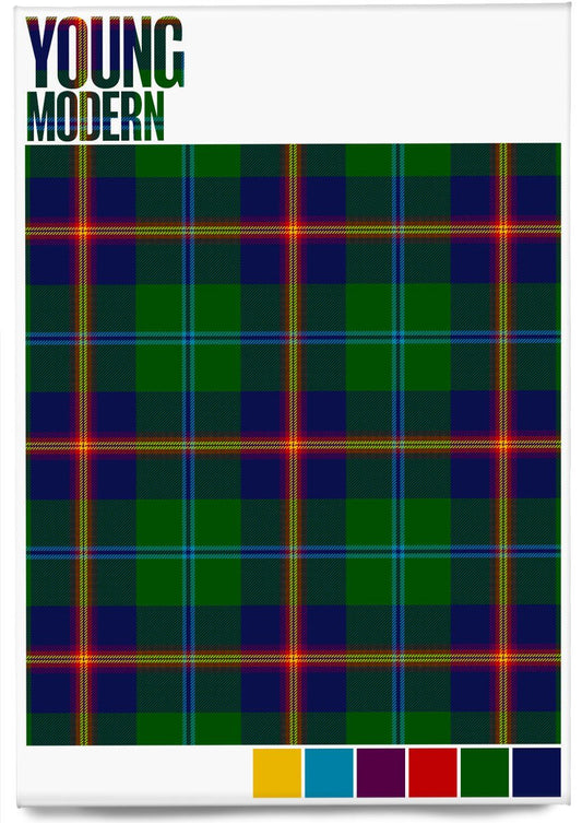 Young Modern tartan – magnet
