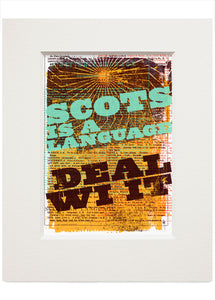 Scots is a language – small mounted print
