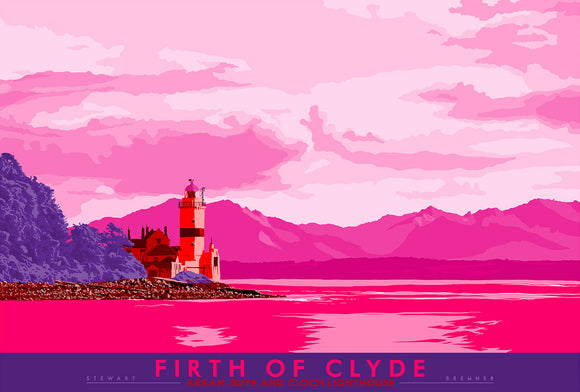 Firth of Clyde: Arran, Bute and Cloch Lighthouse – signed & limited edition print